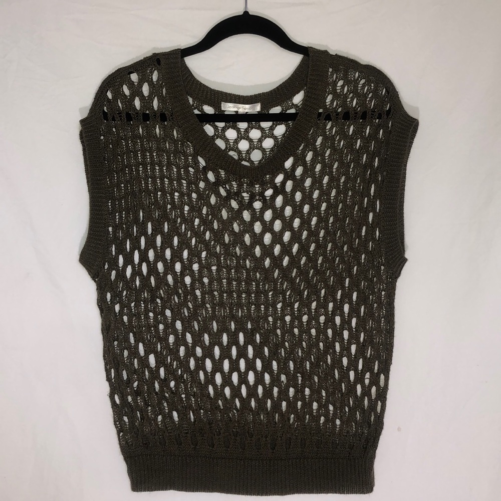 Olive green knit top